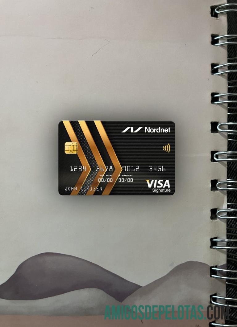 Suécia Nordnet AB Bank Visa Signature Card Photolook Front amostra